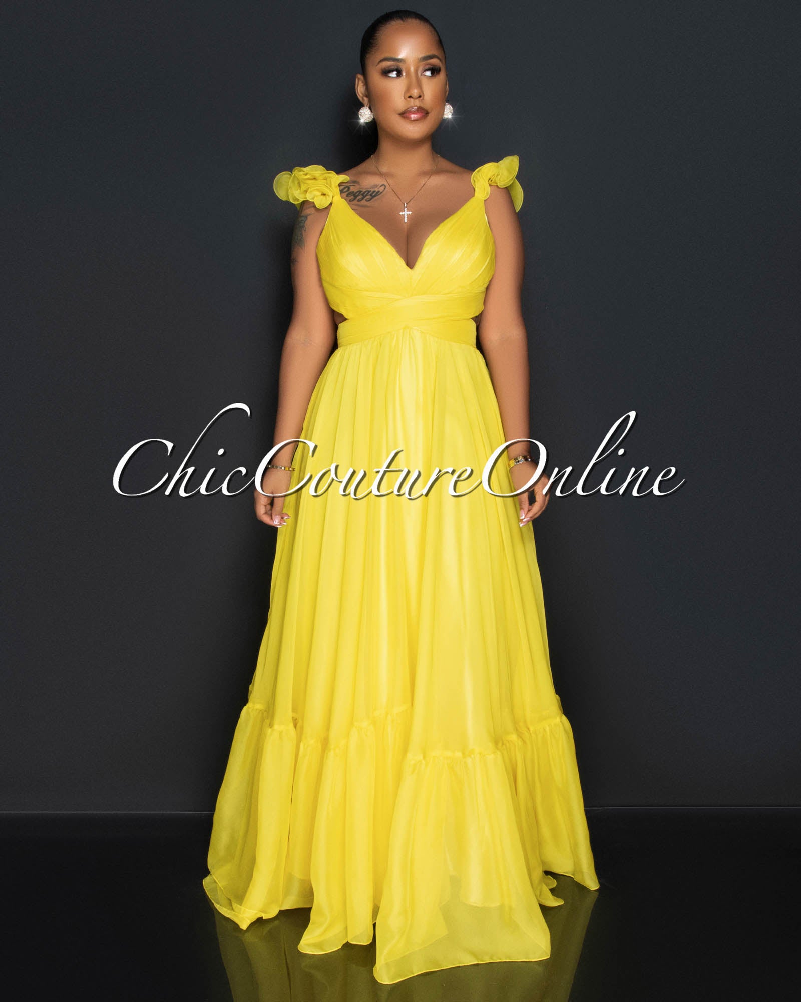 Chiccoutureonline yellow dresses sale