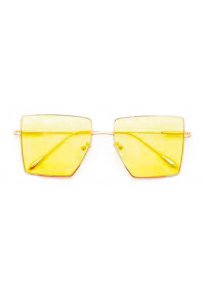 Jaxyn Yellow Square Lens Iconic Sunglasses