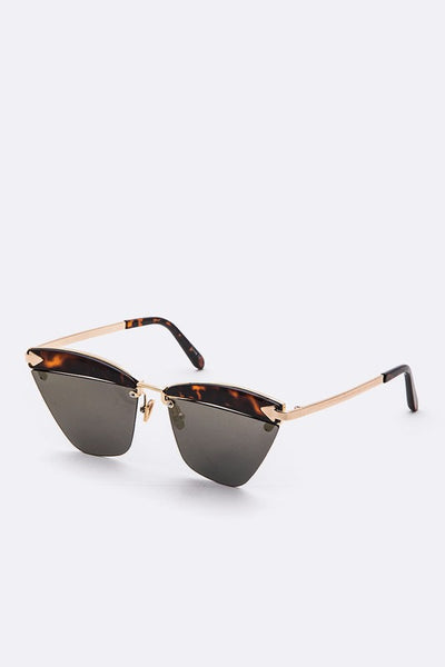 Sofia Silver Acetate Brow Bar Iconic Cateye Sunglasses