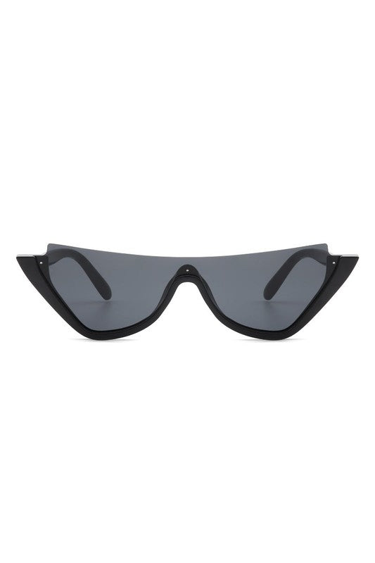 Demi Black Half Frame Cateye Sunglasses