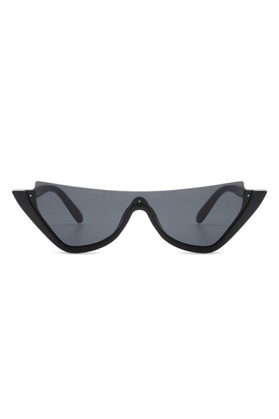 Demi Black Half Frame Cateye Sunglasses