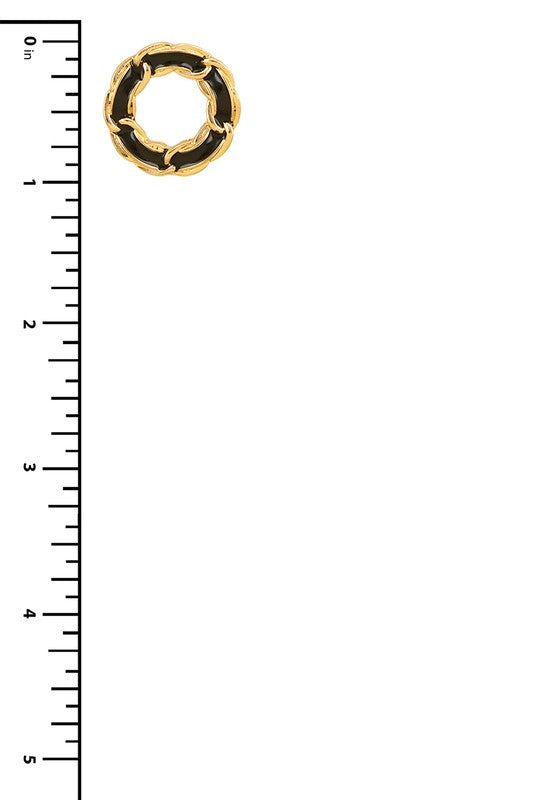 Toni Number Five and Flower Stud Earrings Set