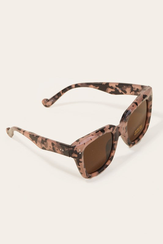 Jonny Tortoise Square Lens Sunglasses
