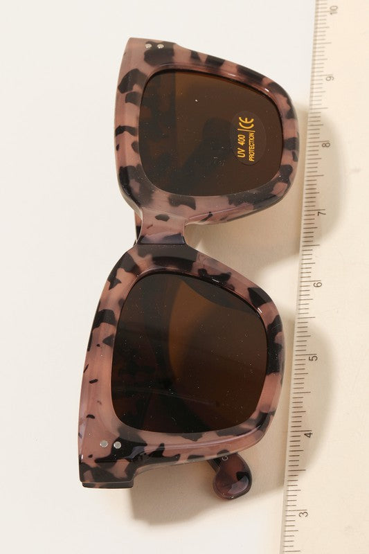Jonny Black Square Lens Sunglasses