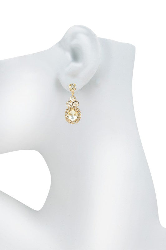 Shania Rhinestone Diamond Charm Earrings