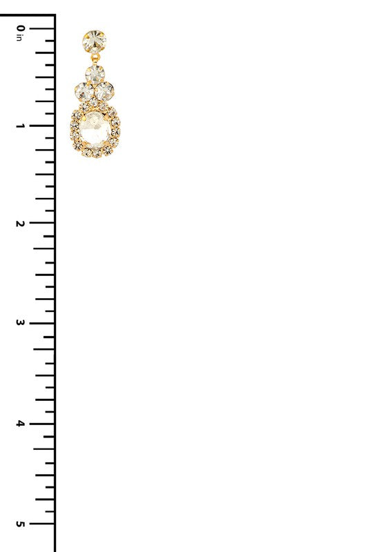 *Shania Rhinestone Diamond Charm Earrings