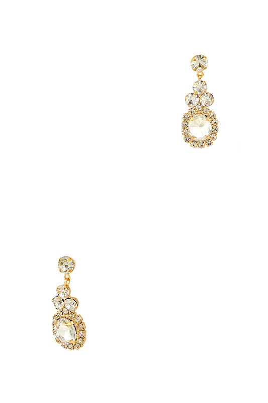 *Shania Rhinestone Diamond Charm Earrings – Chic Couture Online