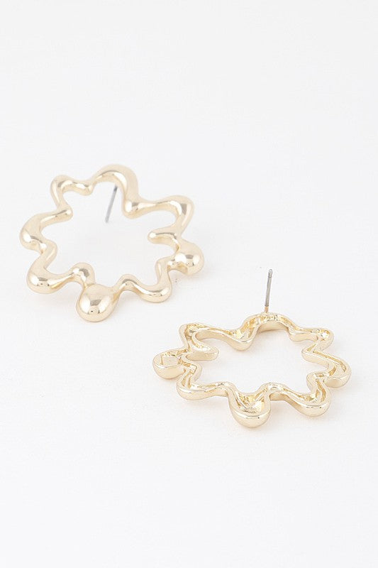 Dija Melting Circular Earrings