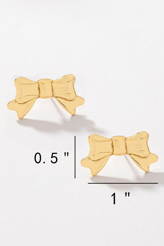 Hunter Bow Tie Stud Earrings