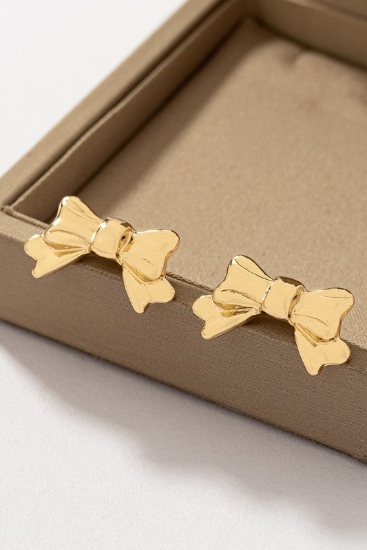 Hunter Bow Tie Stud Earrings