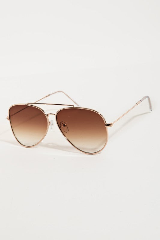 Jerome Gold Frame Black Lens Aviator Sunglasses