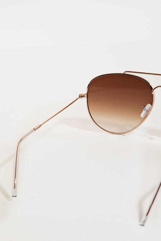Jerome Gold Frame Black Lens Aviator Sunglasses