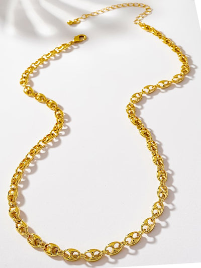 Allan 8mm Brass Marina Chain Necklace