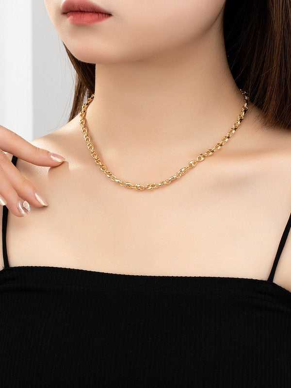 Allan 8mm Brass Marina Chain Necklace