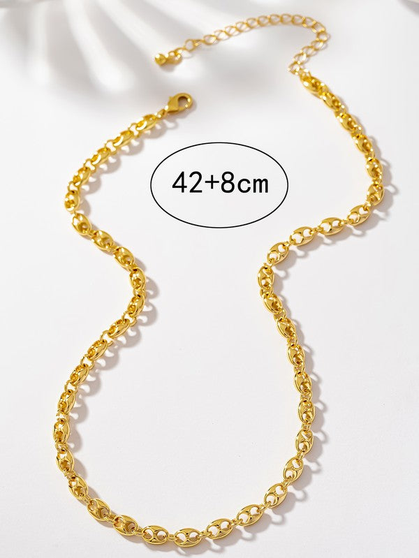 Allan 8mm Brass Marina Chain Necklace