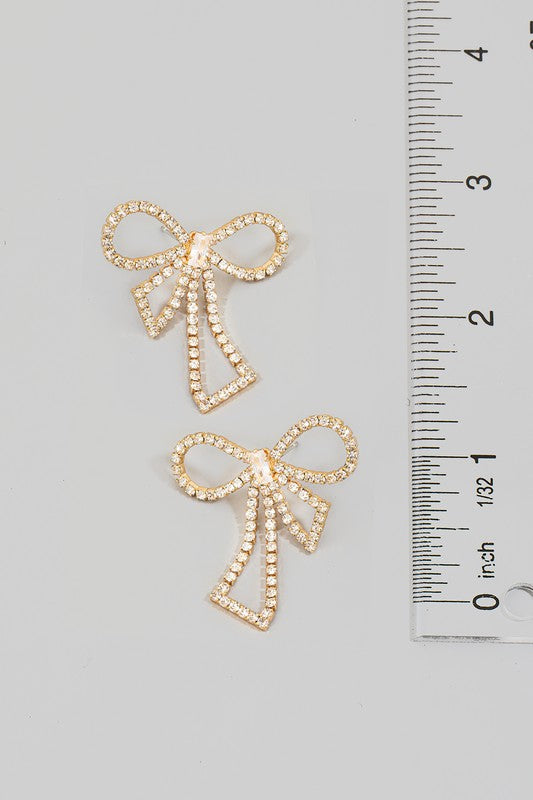Nativa Pave Ribbon Stud Earrings