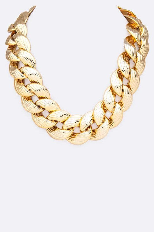 Gladys Textured Chunky Chain Necklace
