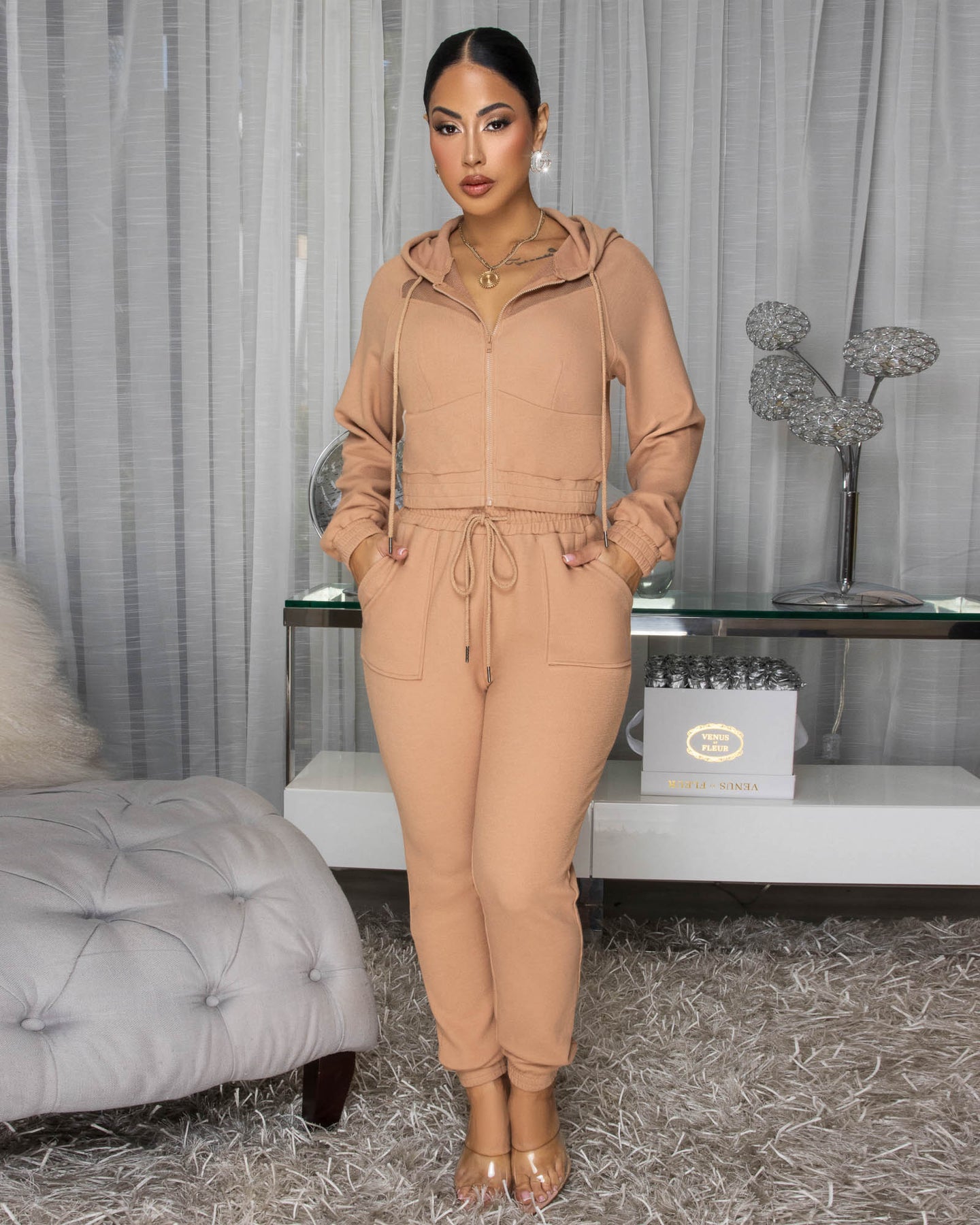 Keiser Nude Net Design Jogger Set