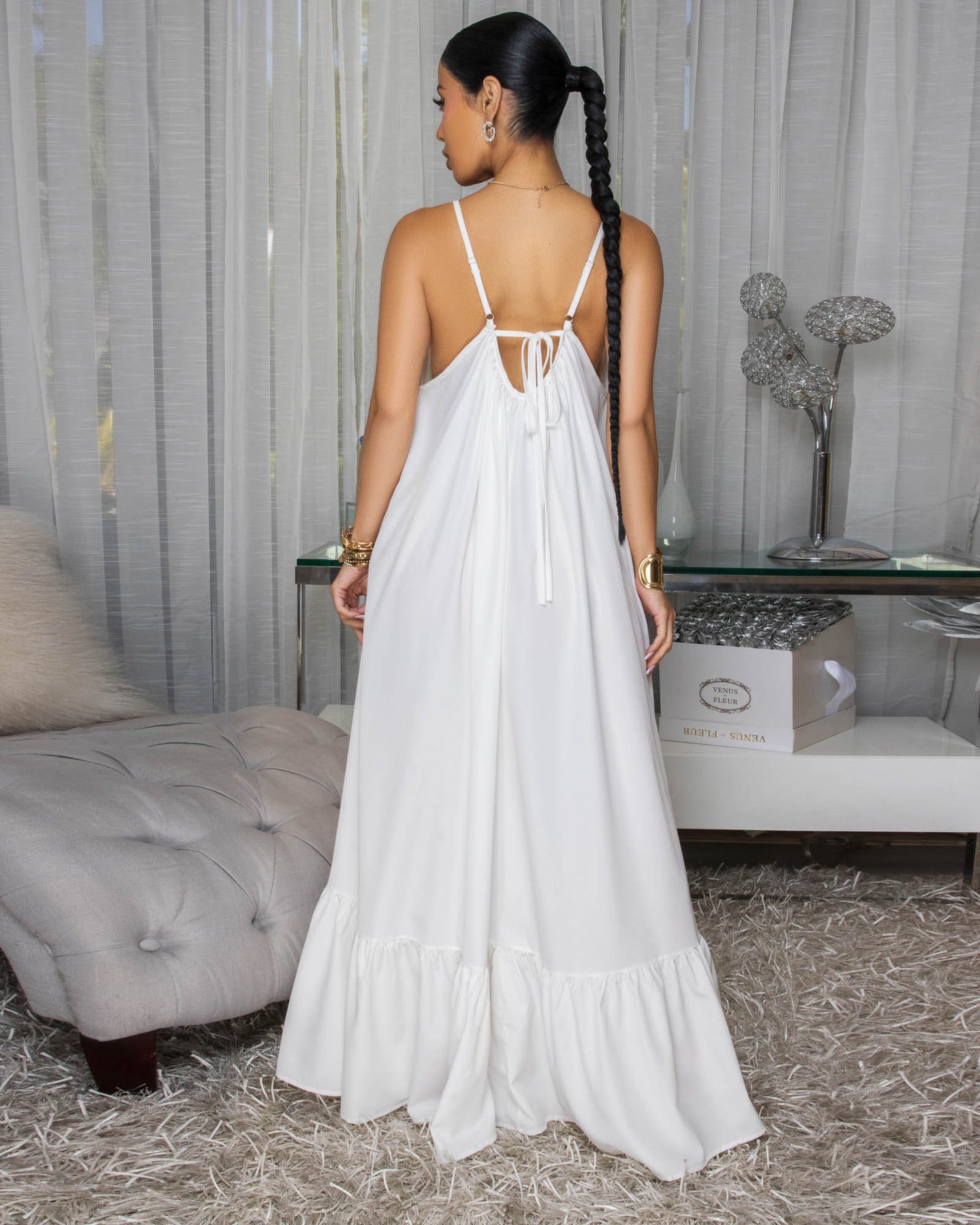 Petrovna Off-White Maxi Dress