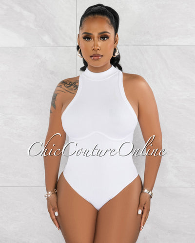 Chic Couture Online Suerte Off-White Dramatic Ruffle Tulle Sleeves Bodysuit