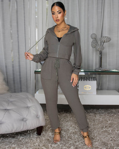 Keiser Dust Olive Net Design Jogger Set