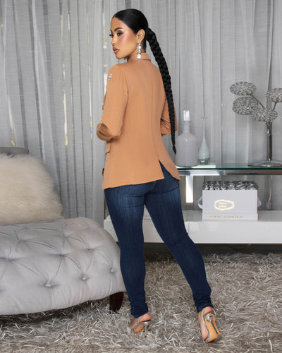 Blyah Dark Stone Denim High-Waist Skinny Jeans