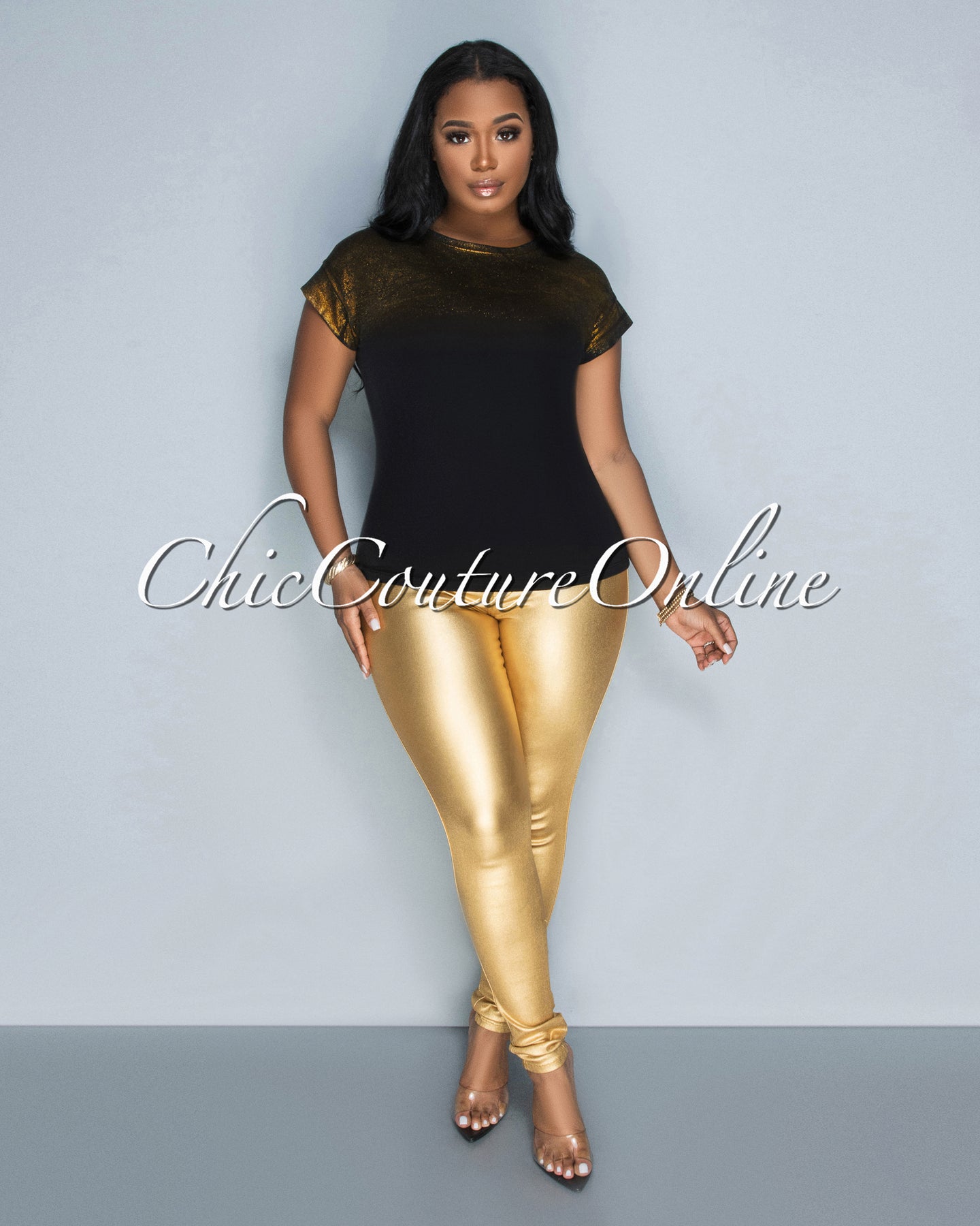 Silva Gold High Waist Skinny Jeans