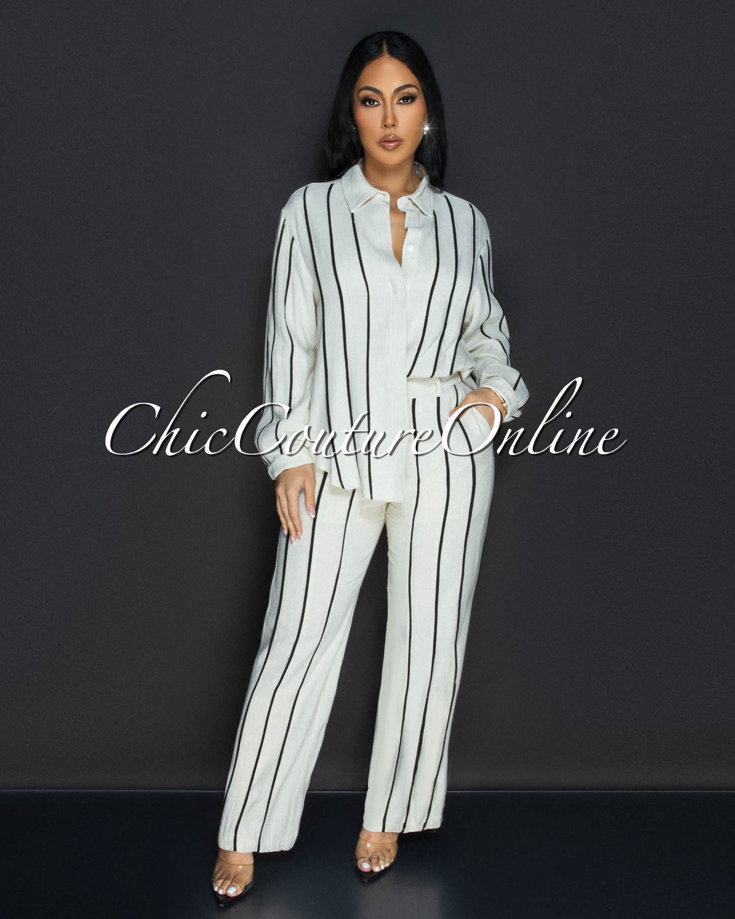 Zona Khaki Black Trim Linen Pants (SHIPS 1/18/25)