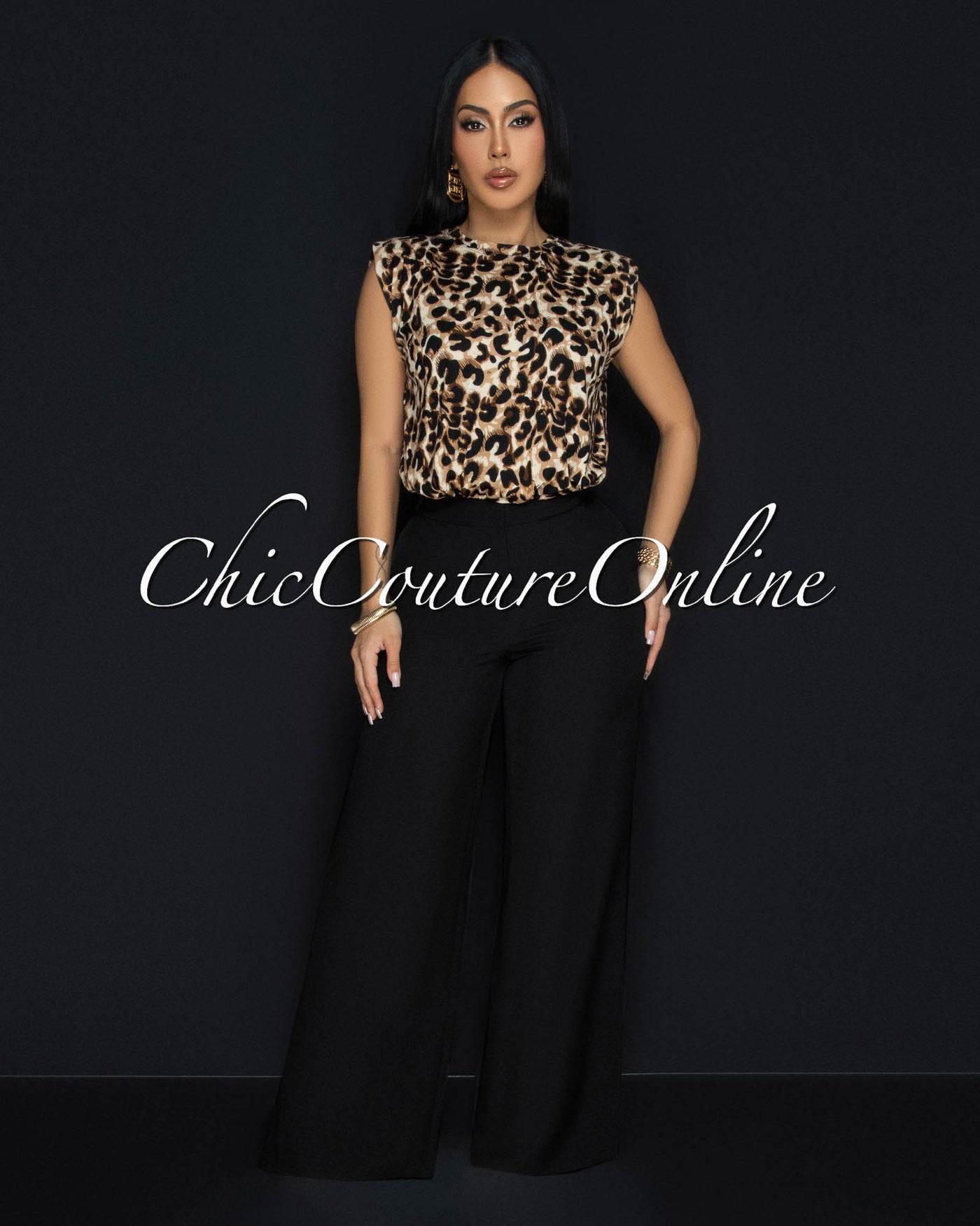 Heavenly Leopard Loose Print Top