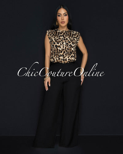 Heavenly Leopard Loose Print Top