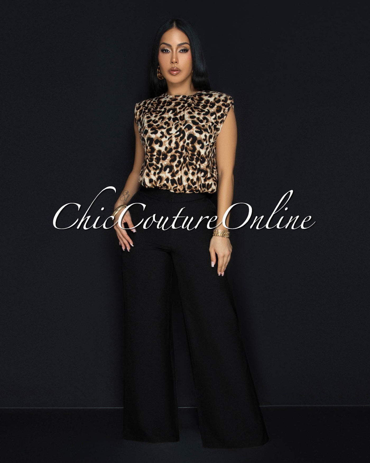 Heavenly Leopard Loose Print Top