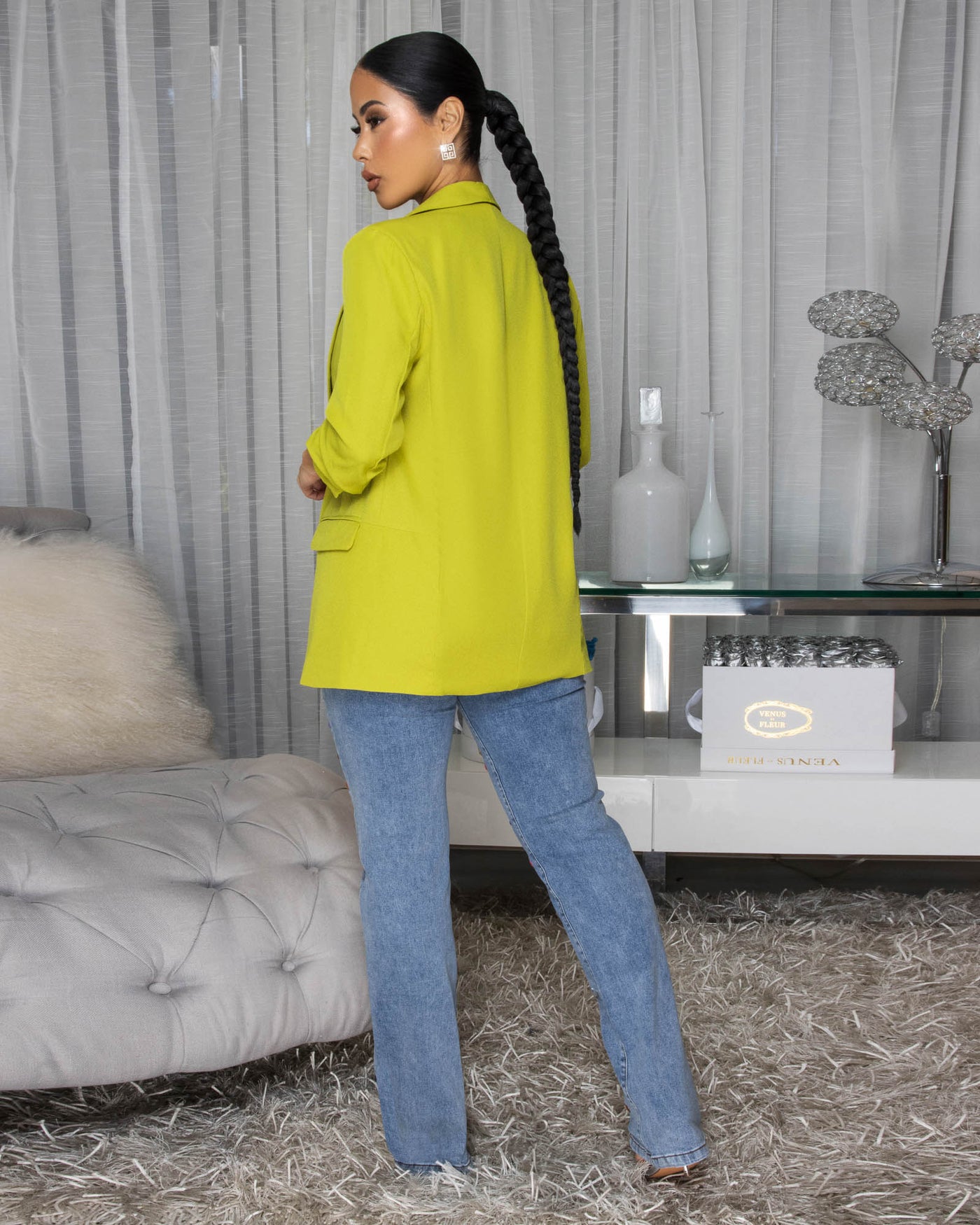 Tru Multi-color Rhinestone Accent Denim Straight Legs Jeans