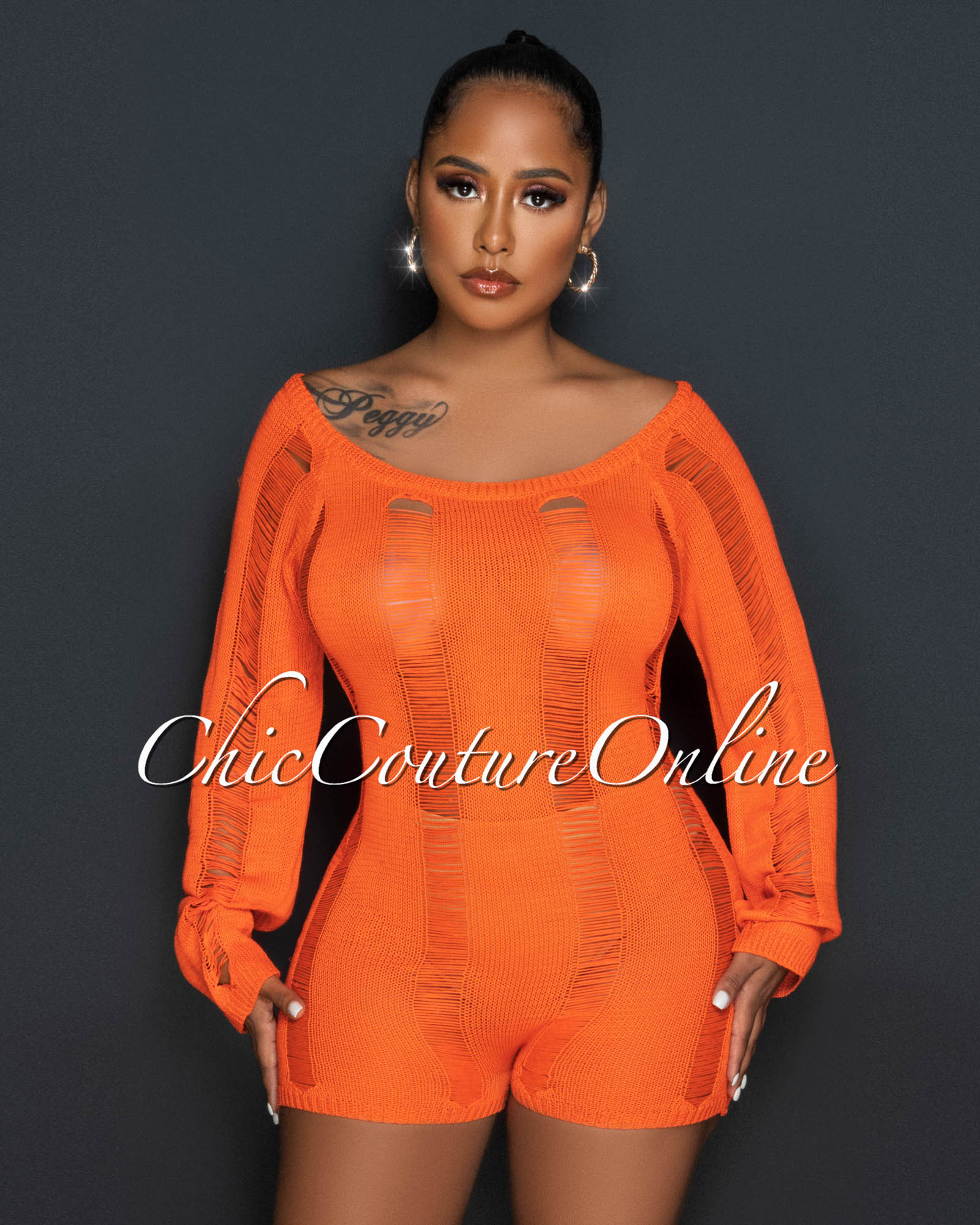 Carrera See-Through Crochet Cover-Up Romper