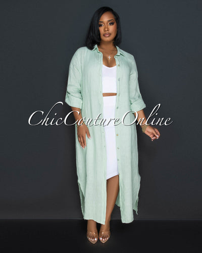 Ebanks White Ribbed SCULPTING Crop Top & Skirt Set
