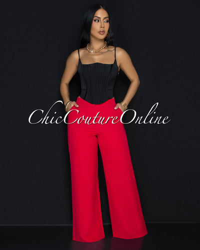 Cooper Fuchsia Straight Legs Pants