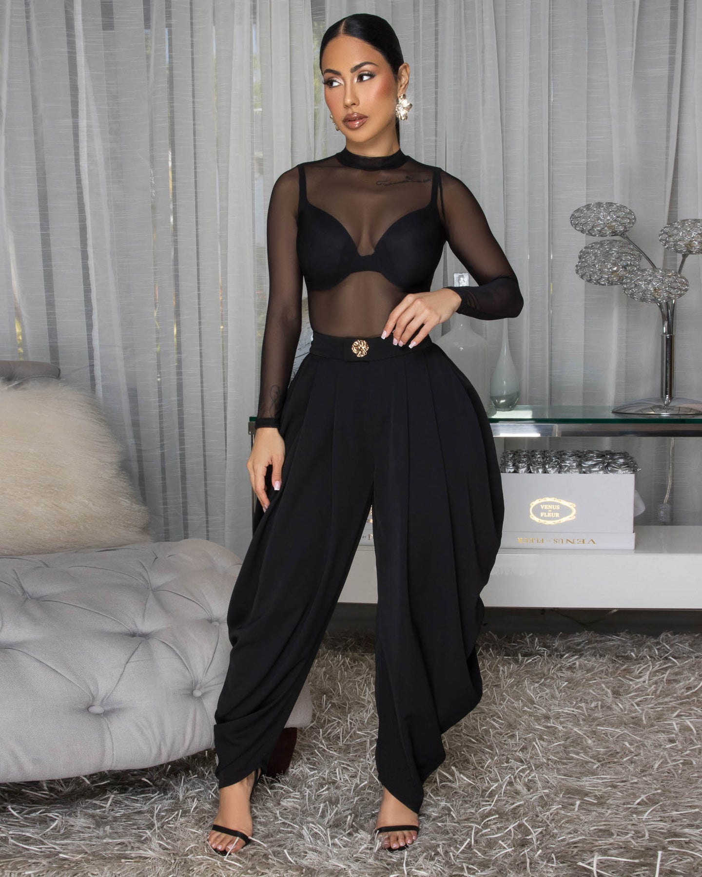 Cheyenne Black Ruffle LUXE Pants