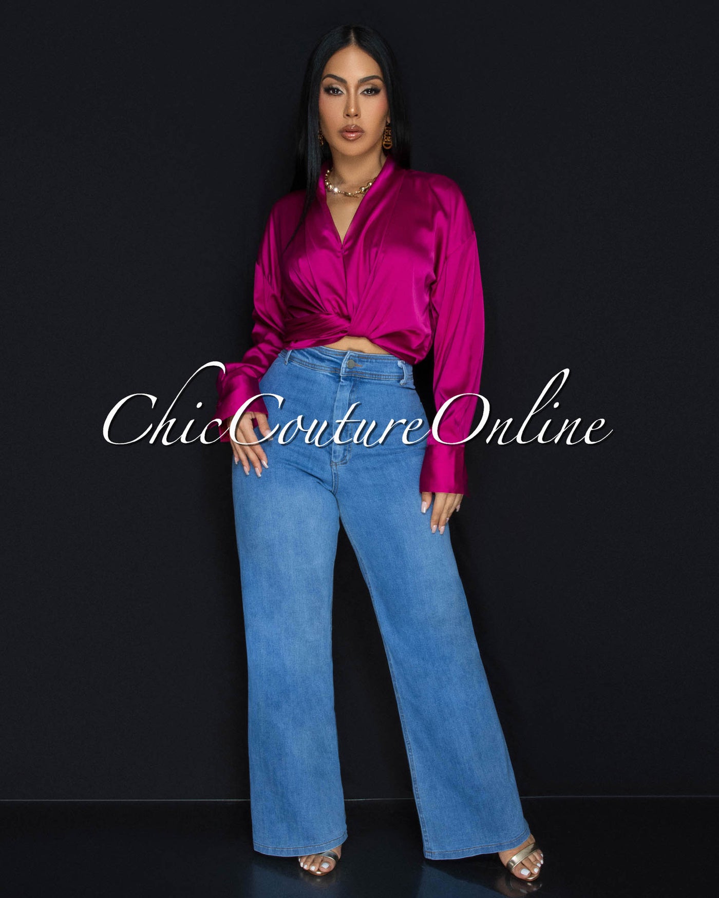 Westerly Magenta Silky Blouse