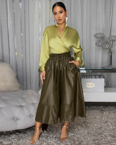 Westerly Pistachio Silky Blouse