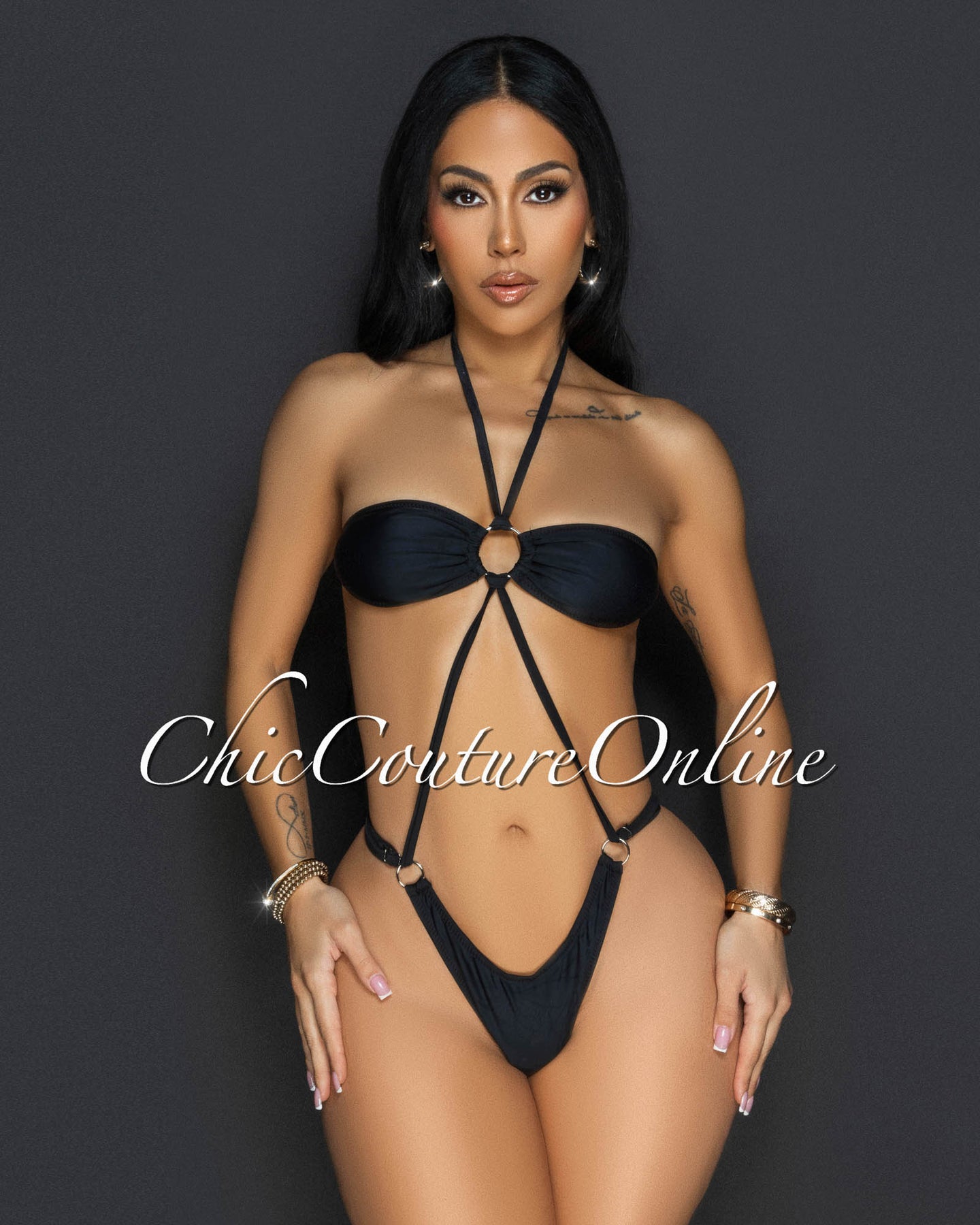 Soukena One Piece Halter Swimsuit