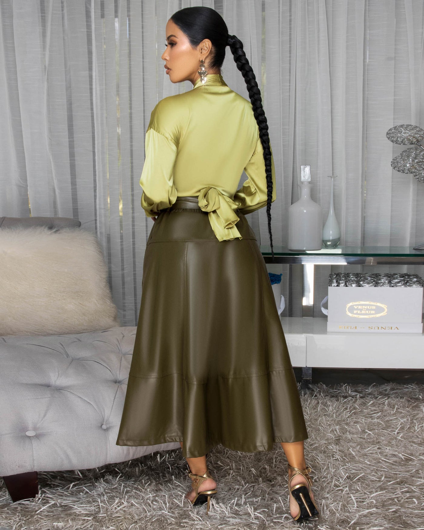 Westerly Pistachio Silky Blouse