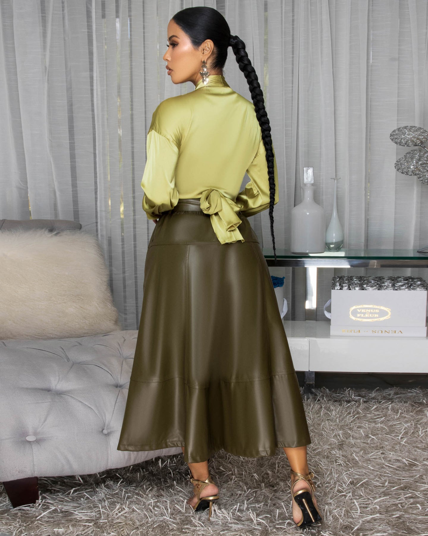 Westerly Pistachio Silky Blouse