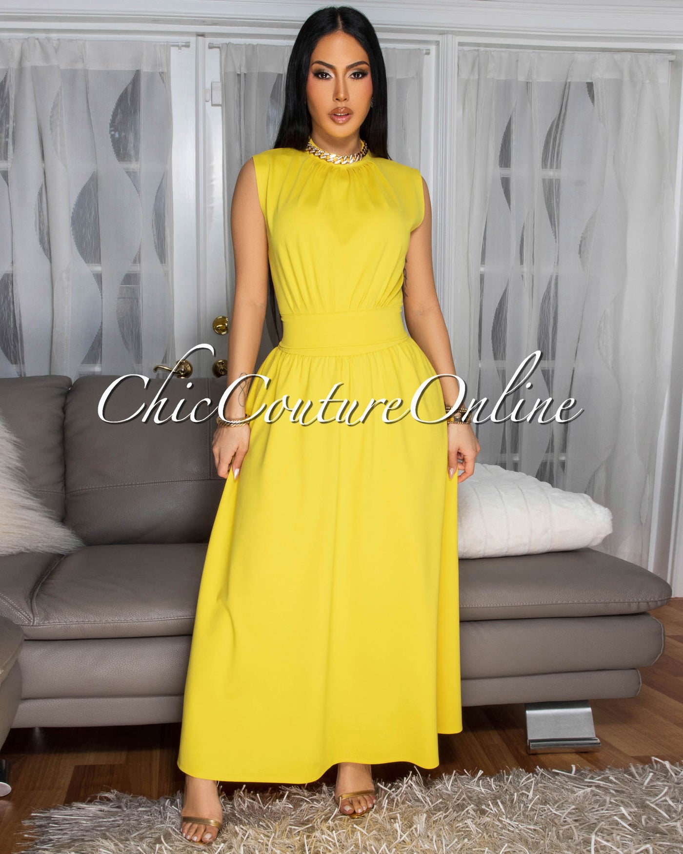 Phaedra Yellow LUXE Skirt Set