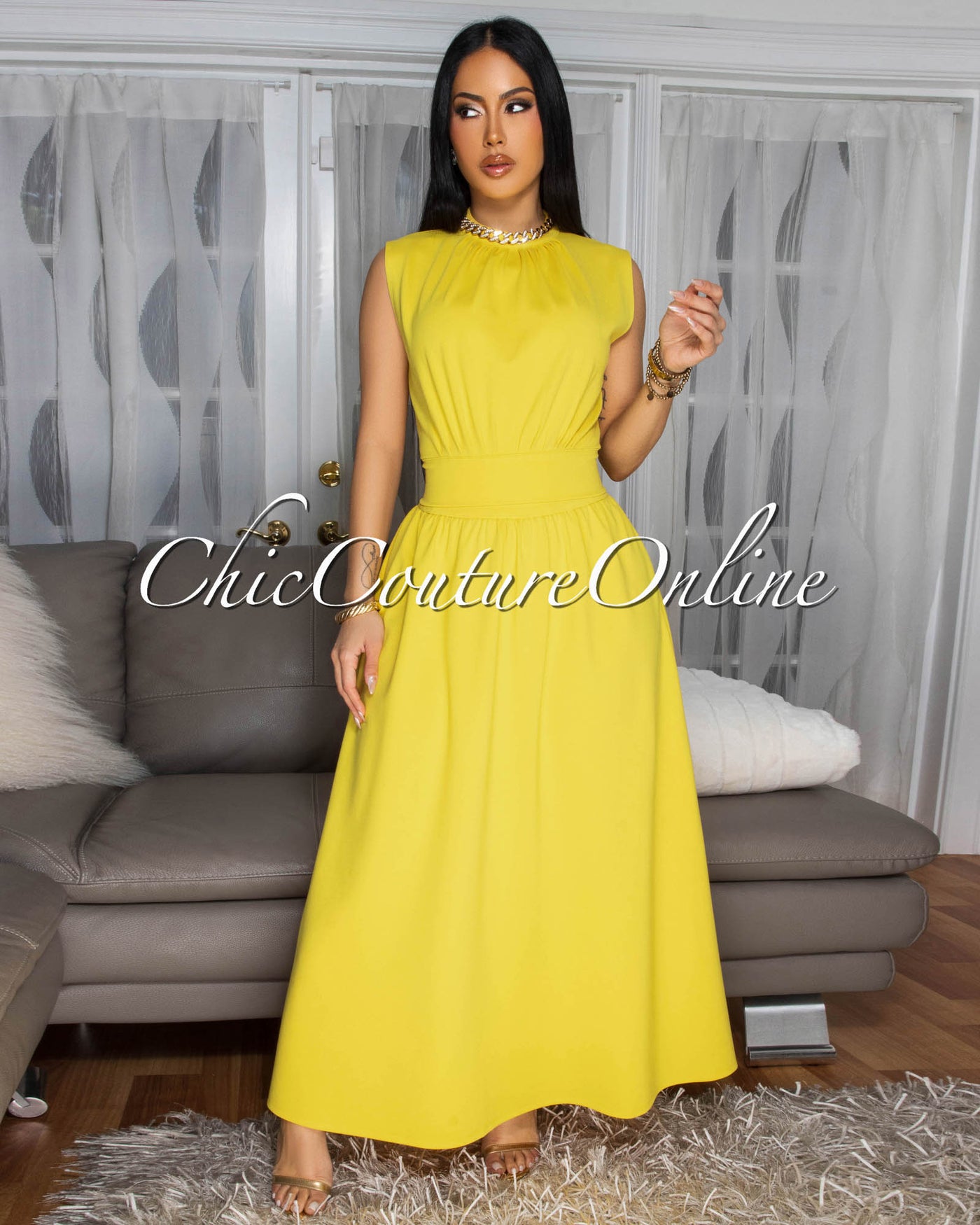 Phaedra Yellow LUXE Skirt Set