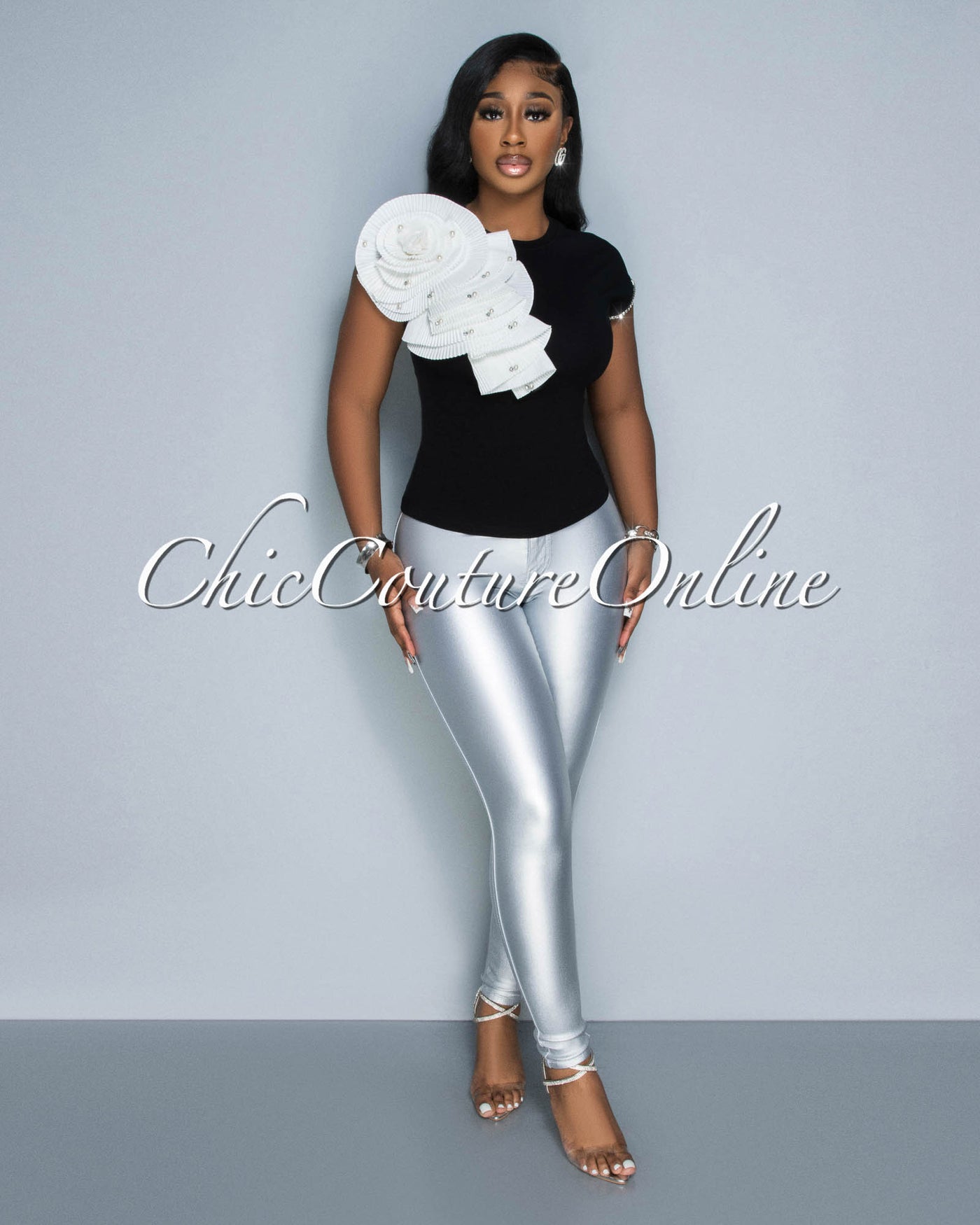Sapphire' leggings with logo Woman, White | TWINSET Milano