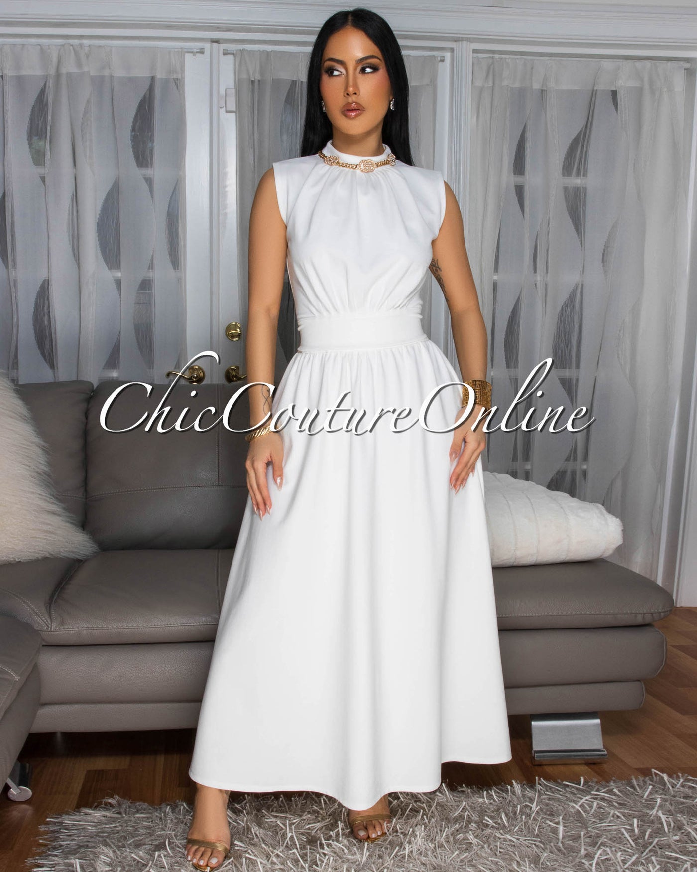 Phaedra Off-White LUXE Skirt Set