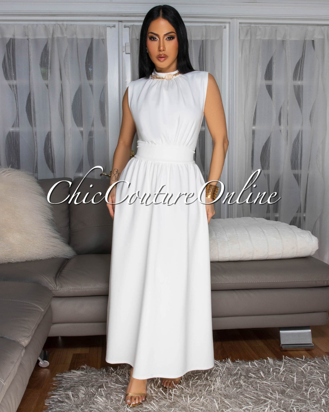 Phaedra Off-White LUXE Skirt Set