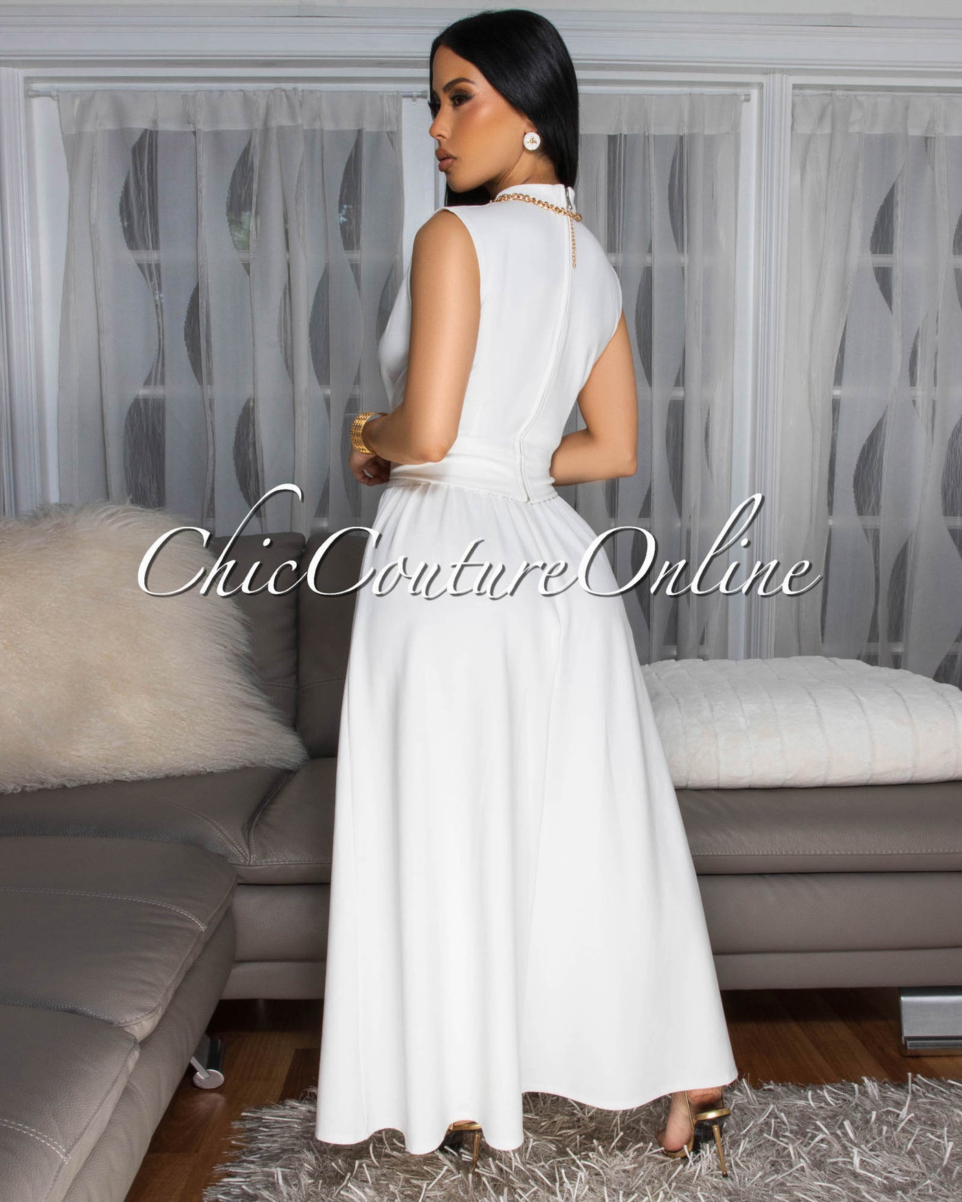 Phaedra Off-White LUXE Skirt Set