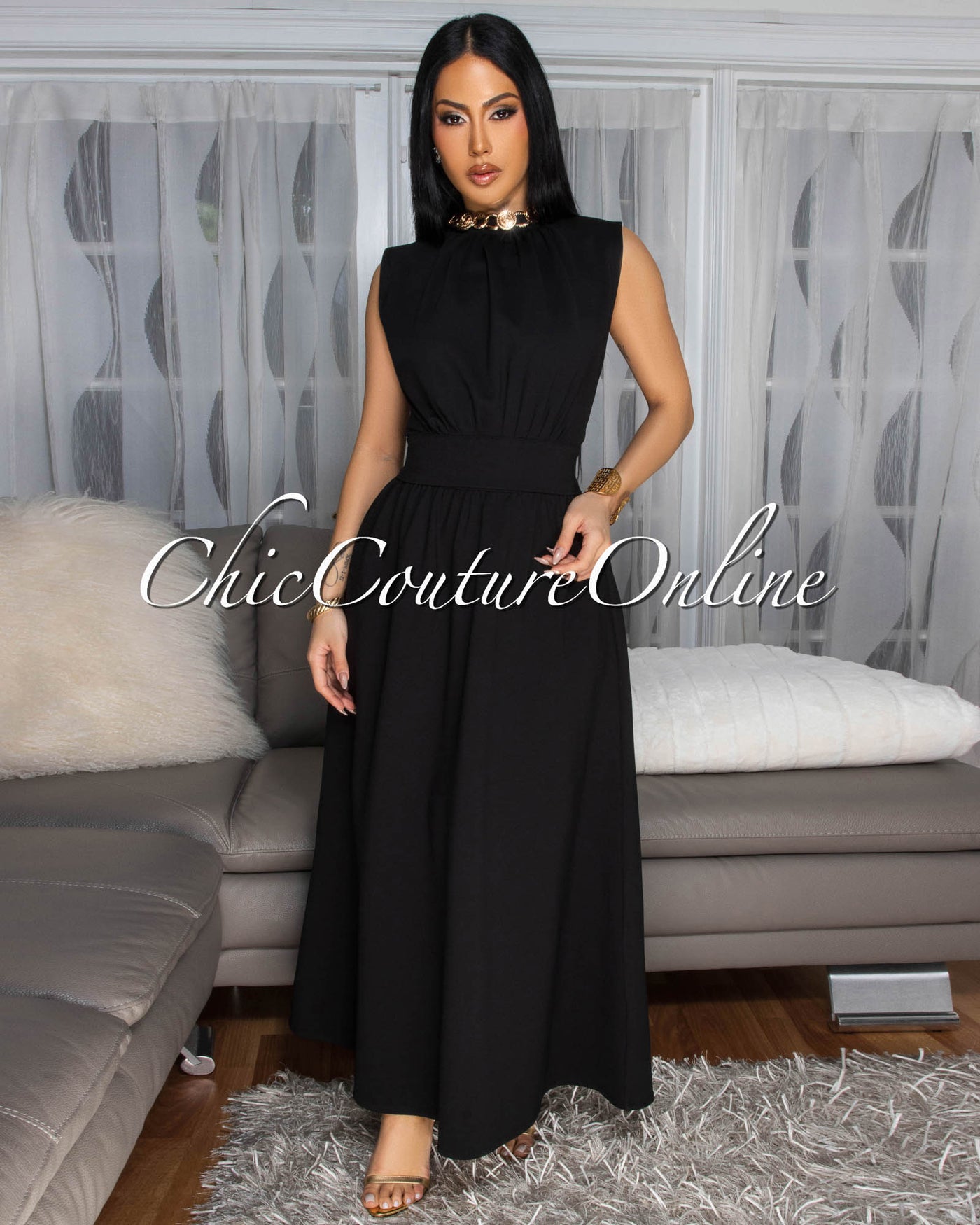 Phaedra Black LUXE Skirt Set