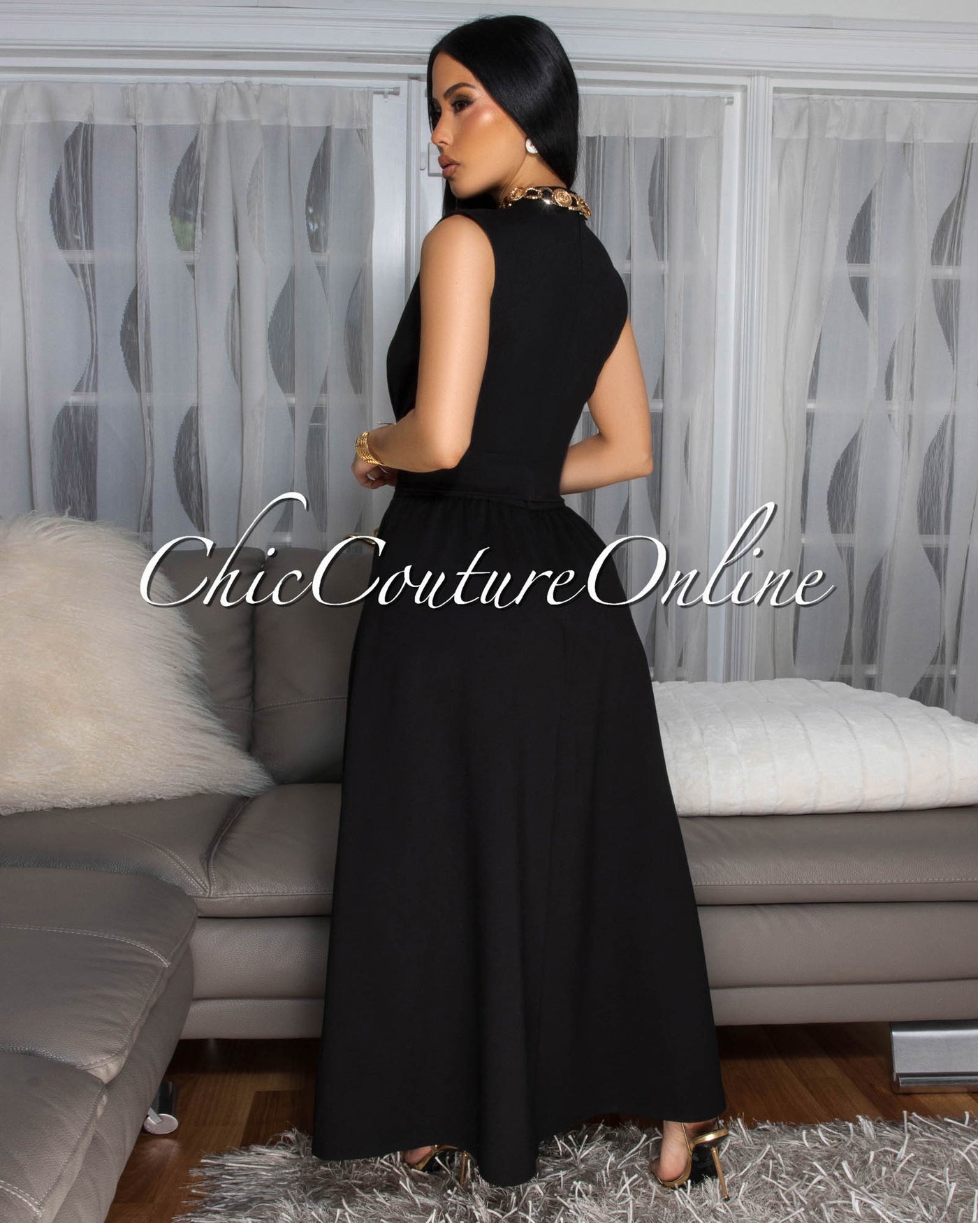 Phaedra Black LUXE Skirt Set