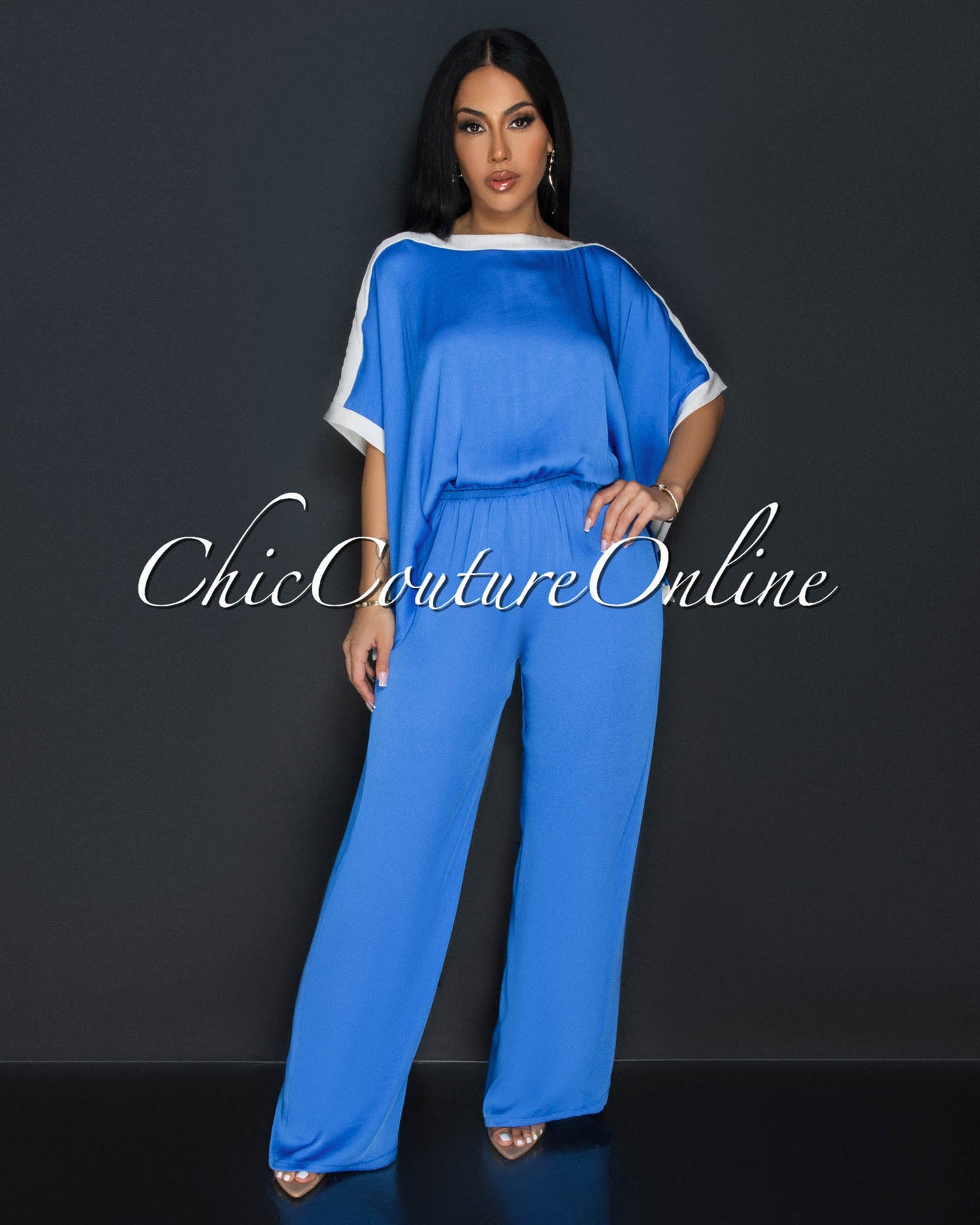 Vedette Off-White Wide Sleeves & Legs Jumpsuit